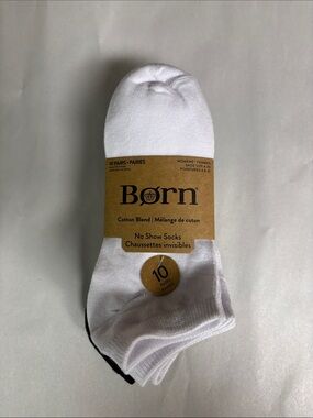 New Born Socks Women’s 10 Pair Cotton Blend Black & White No Show Socks Casual
